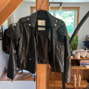 Faux Leather Jacket Abercrombie & Fitch